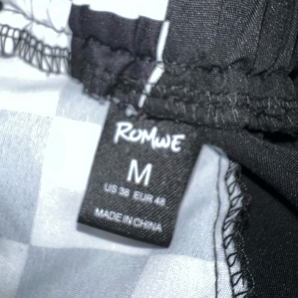 Black & White SHEIN “BLACK SWITCHES” Shorts - Picture 4 of 4